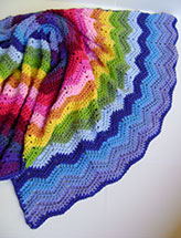 Crochet in Technicolor Waves Blanket
