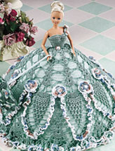 Green Pineapple Fashion Doll Gown