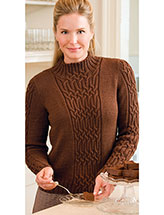 Mocha Cabled Pullover