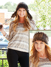 Annie's Signature Designs: Leopard Look Earflap Hat & Headband Crochet Pattern