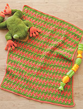 The Frog & the Peach Baby Blanket Crochet Pattern