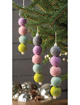Felted Wool Ball Icicle Ornament Pattern