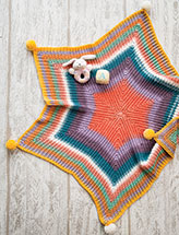Rainbow Star Baby Blanket Crochet Pattern