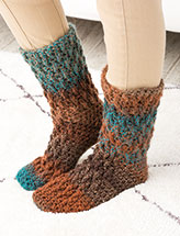 Chunky Slipper Socks Crochet Pattern