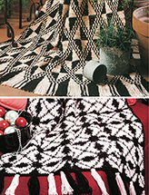 Graphic Afghans: Black & Cream Crochet Pattern