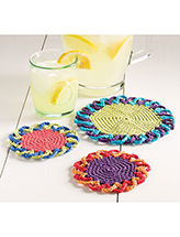 Loopy Flower Coasters Crochet Pattern
