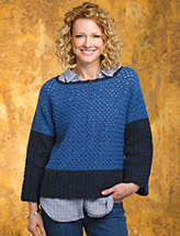 Color-Block Chic Pullover Crochet Pattern
