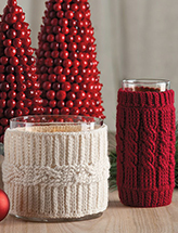 Cabled Candle Cozies Crochet Pattern