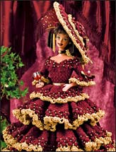 Wine and Roses Doll Dress