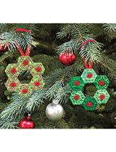 Hexie Wreath Ornaments Quilt Pattern