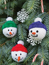 Snowman Ornaments Knit Pattern