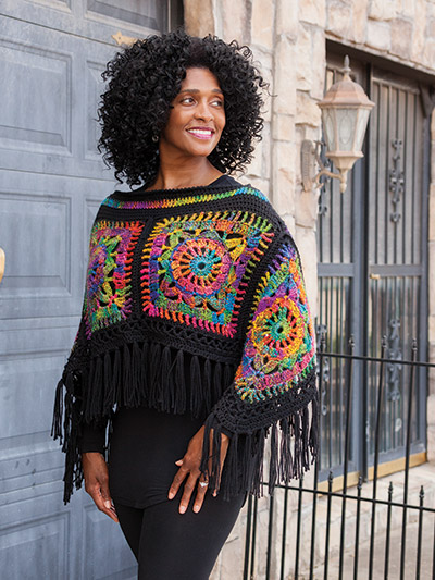 ANNIE'S SIGNATURE DESIGNS: Peace Out! Poncho & Headband Crochet Pattern