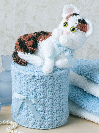 Calico Cat Tissue Roll Cover Crochet Pattern