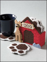 Doghouse Coaster Set