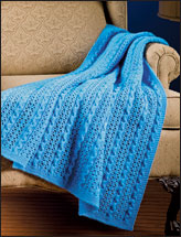Eyelet & Wavy-Cables Blanket