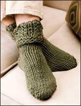 Lacy Toe-Up Slipper Socks