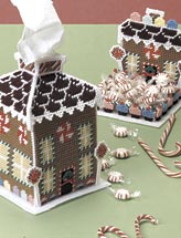 Gingerbread House Tissue Cover and Candy Dish