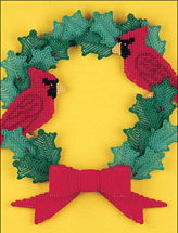Cardinal Holly Wreath