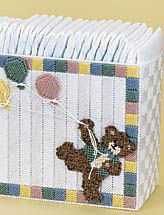 Teddy Diaper Stacker & Wipes Cover