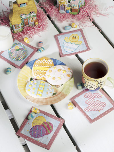 Springtime Coasters!: 3 Quilted Designs