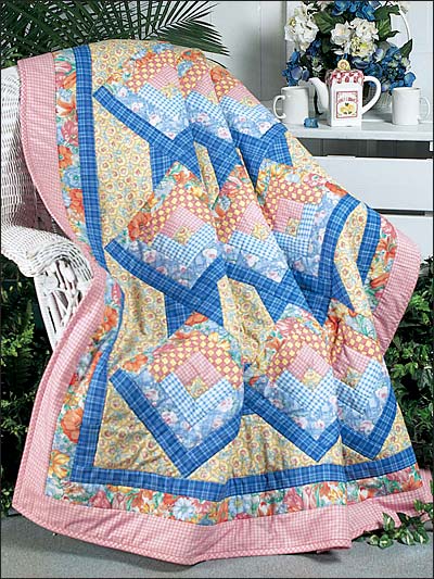 Cabin Baby Quilt Pattern on Quilting    Lap Quilt Patterns    Log Cabin Quilt Patterns