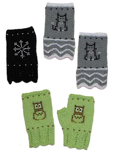 Beaded Texting Mitts