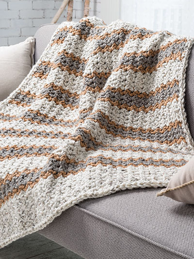 Speedy Stripes Throw Crochet Pattern