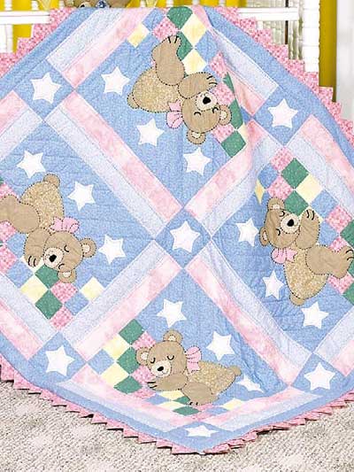  Warmer Quilt Patterns on Sleepy Bear Baby Quilt   Baby Quilt Pattern