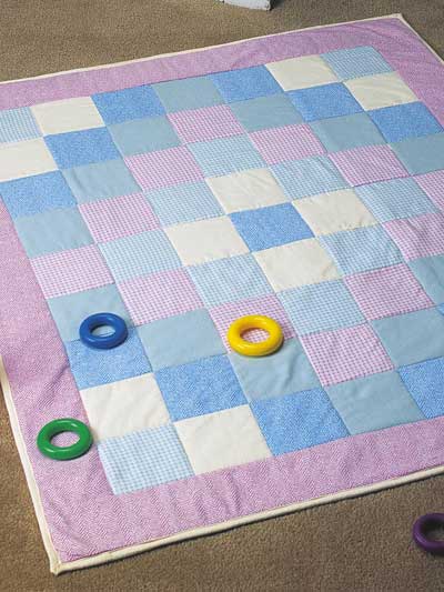 Seeing Squares Flannel Baby Quilt