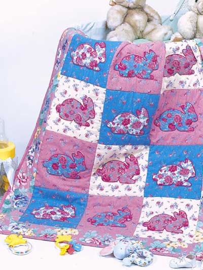 Cuddly Bunny Flannel Baby Quilt