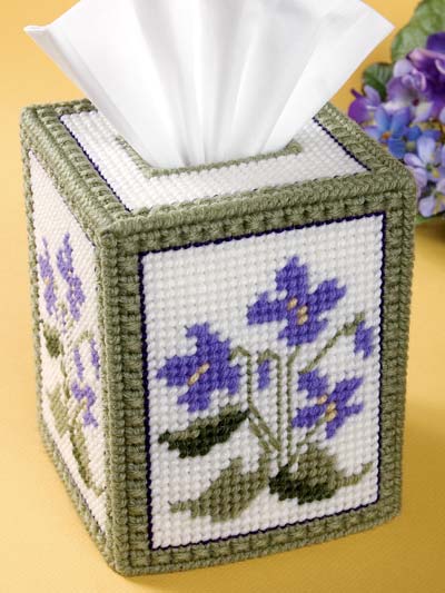 Field of Violets Tissue Topper
