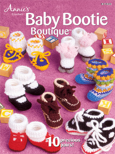 Free Patterns  Crochet Baby Booties on Baby Bootie Boutique Crochet Pattern