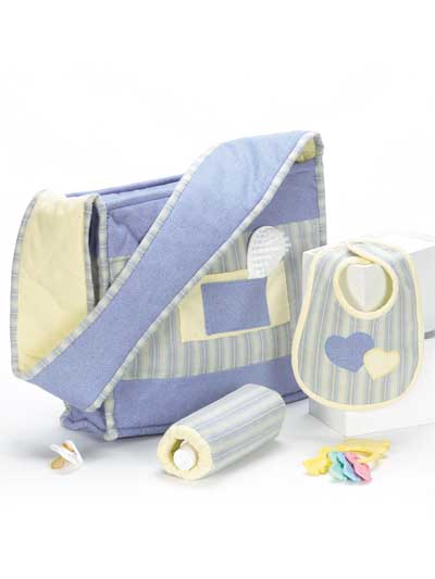 Flannel Diaper Bag & Accessories
