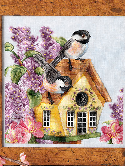 Spring Chickadees Counted Cross Stitch