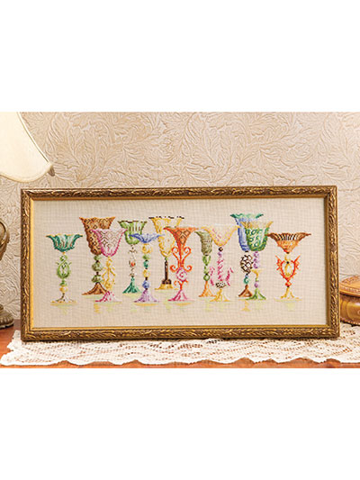 Vintage Glassware Cross Stitch Pattern