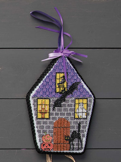 Spooky House Ornament Cross Stitch Pattern