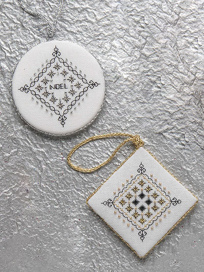 Silver & Gold Cross Stitch Pattern