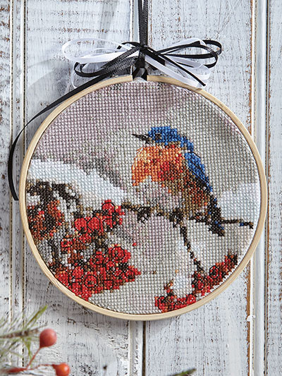 Winter Bluebird Cross Stitch Pattern