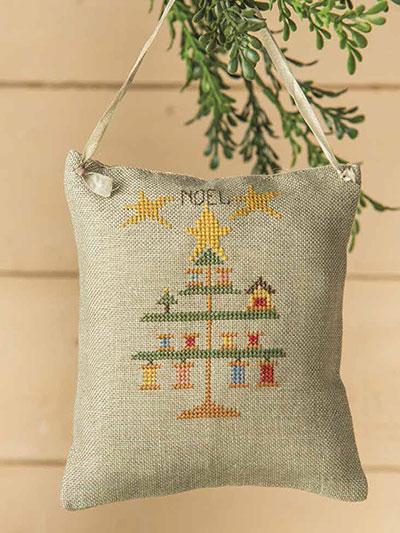 Spool Tree Christmas Ornament Cross Stitch Pattern