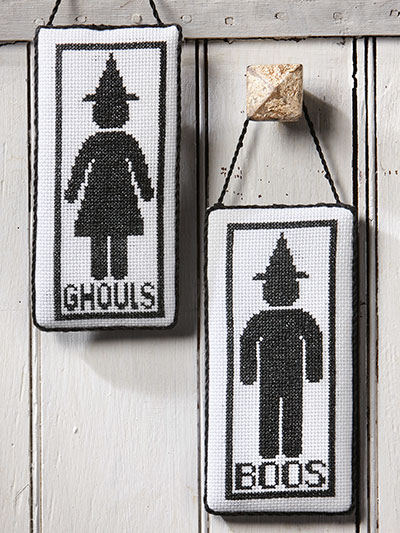 Ghouls & Boos Rooms Cross Stitch Pattern
