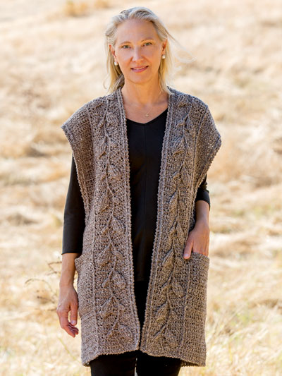 ANNIE'S SIGNATURE DESIGNS: Everly Embossed Vest Crochet Pattern