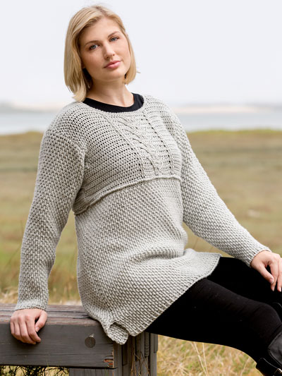 ANNIE'S SIGNATURE DESIGNS: Newlyn Gansey Pullover Crochet Pattern