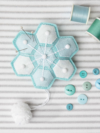 Snowflake Pincushion Sewing Pattern