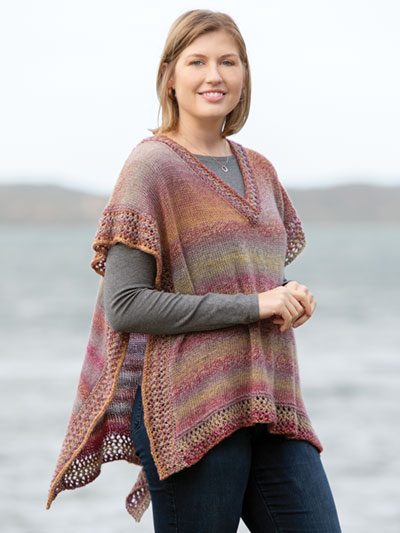 Moonstone Poncho - Red Version Knit Pattern