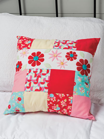 Retro Flower Patch Pillow Sewing Pattern
