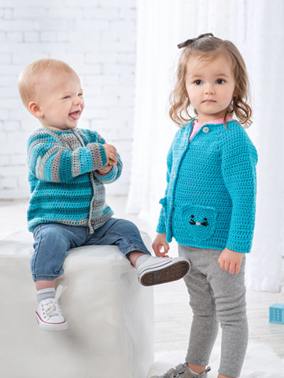 ANNIE'S SIGNATURE DESIGNS: Top-Down Baby Cardi Crochet Pattern