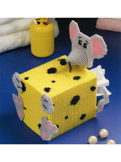 Mr. Mouse Tissue Cover Plastic Canvas Pattern
