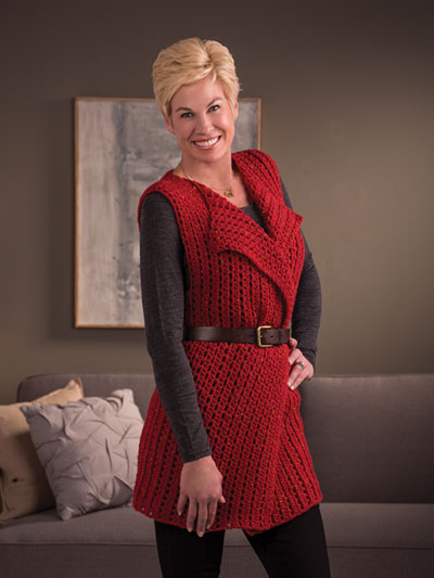 Easy Winter Tweed Vest Crochet Pattern