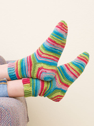 Beginner Toe-Up Crochet Socks Pattern