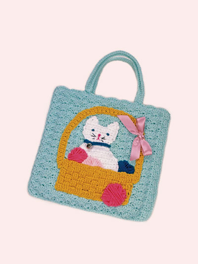 ANNIE'S SIGNATURE DESIGNS: Kitten in a Basket Tote Crochet Pattern